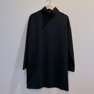 Edie Turtleneck Dress - Black Ponte (L)